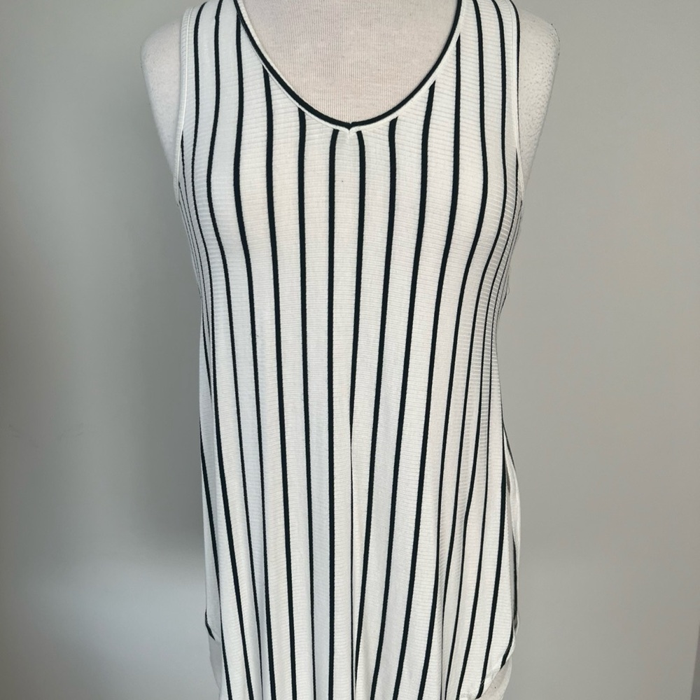 BKE Black and White Striped Tunic
